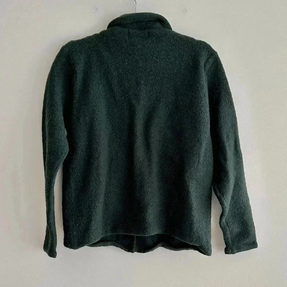 Bicé Forest Green 100% Wool Cardigan Sweater Jacket, Size Large - Picture 11 of 16